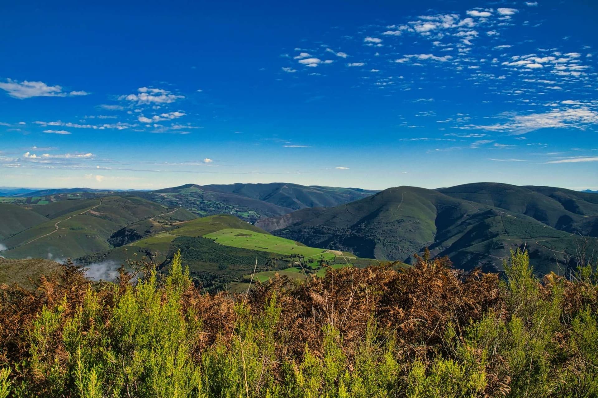 Scenic Cycling Through Green Galicia