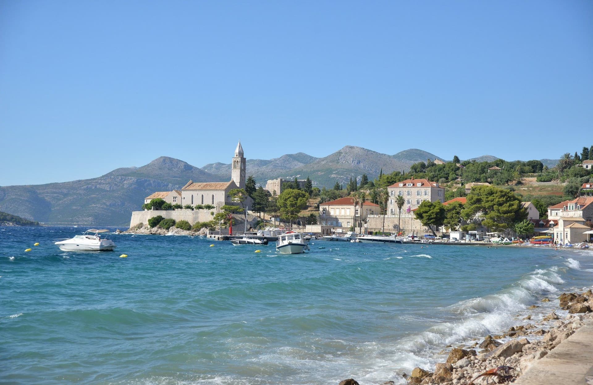 Lopud Island's sandy shores