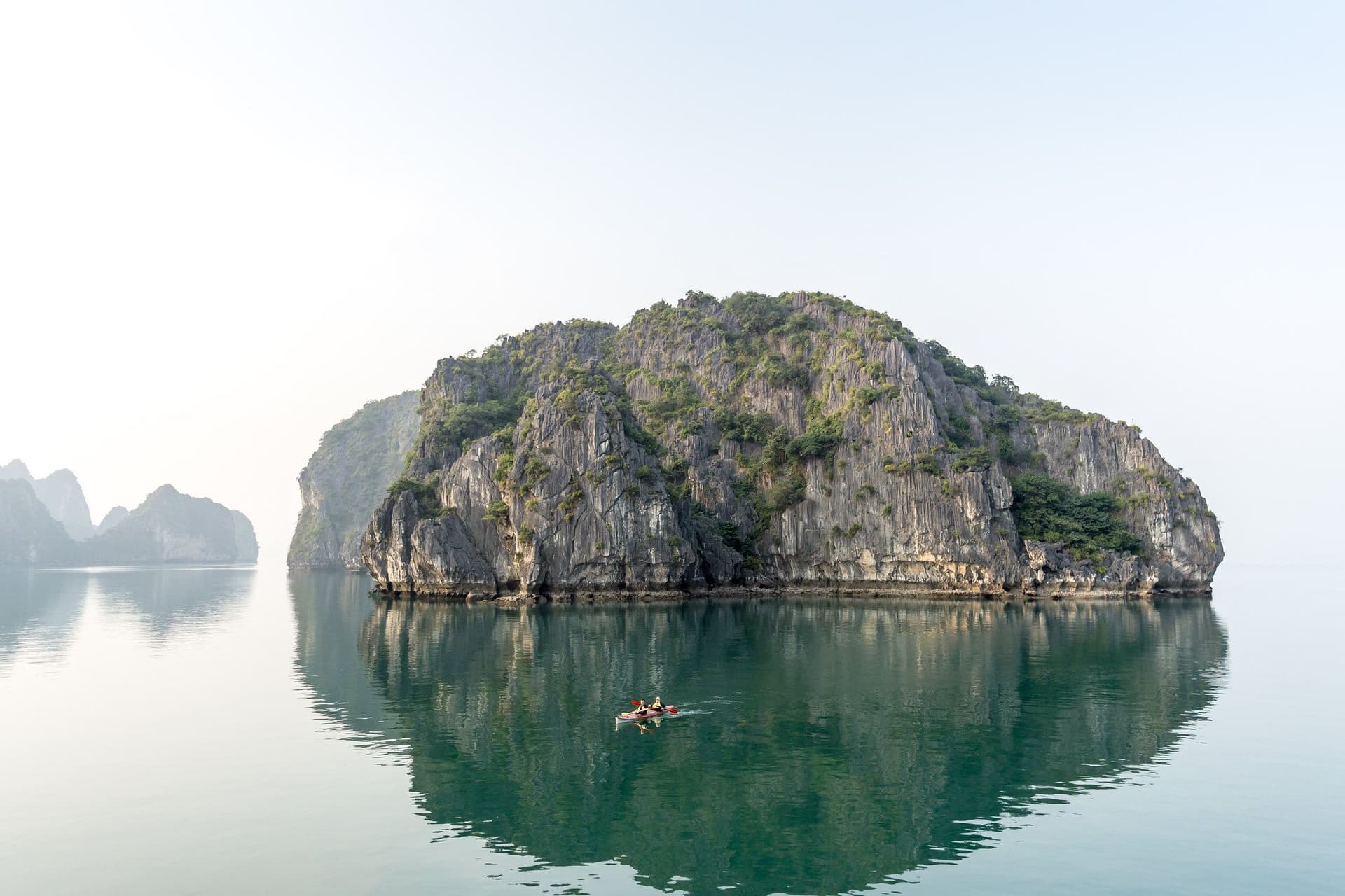 Kayaking in Halong Bay