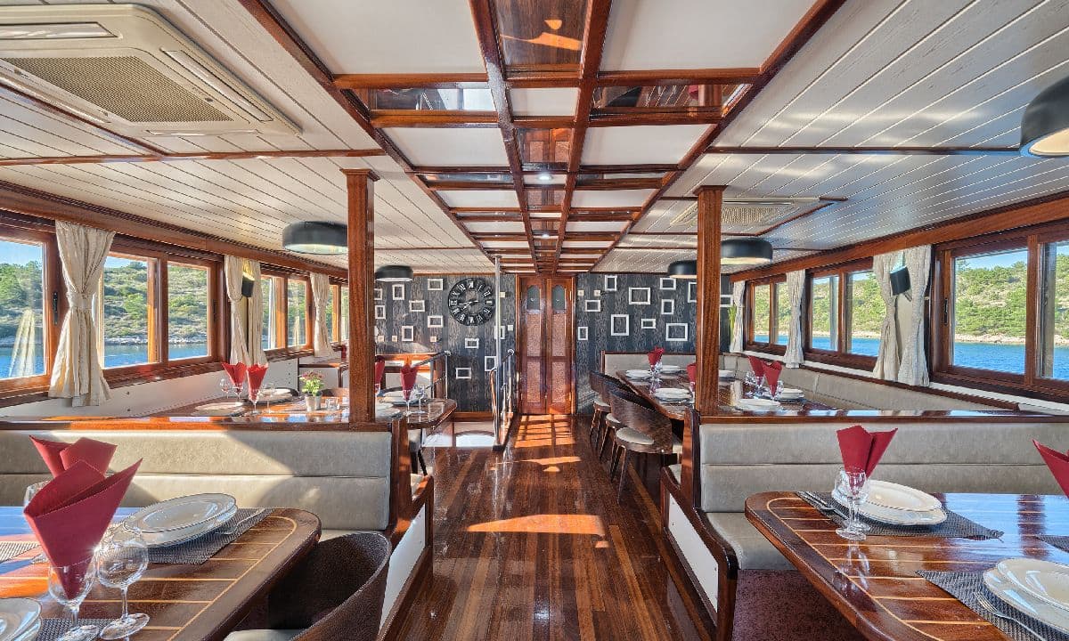 Indoor Saloon & Dining Area with Coastal Views
