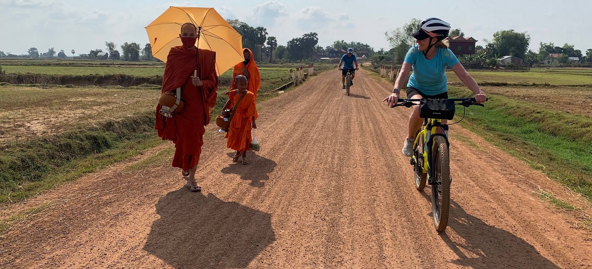 cambodia monks cycling